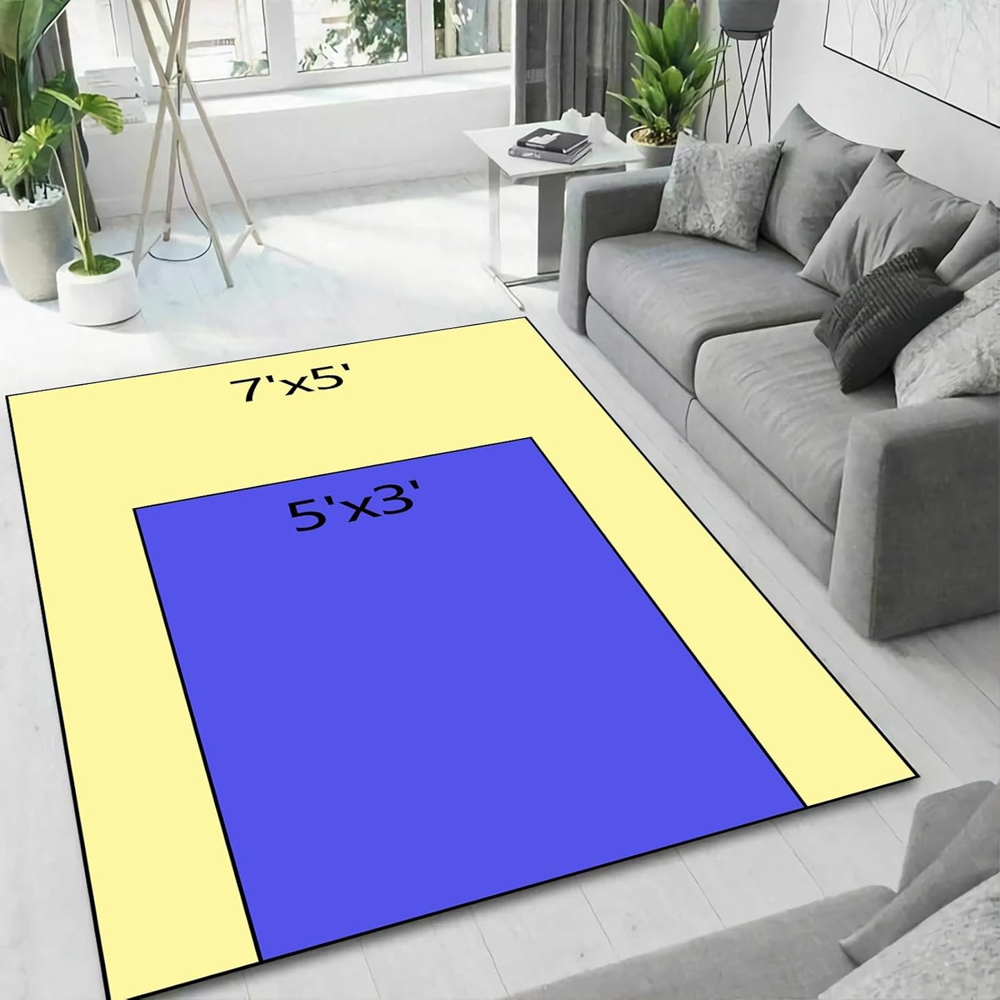 Gamer Rug for Game Room 5'x7' Non-Slip Gaming Rugs,Cool Graffiti Carpet for Bedroom Living Room Decor