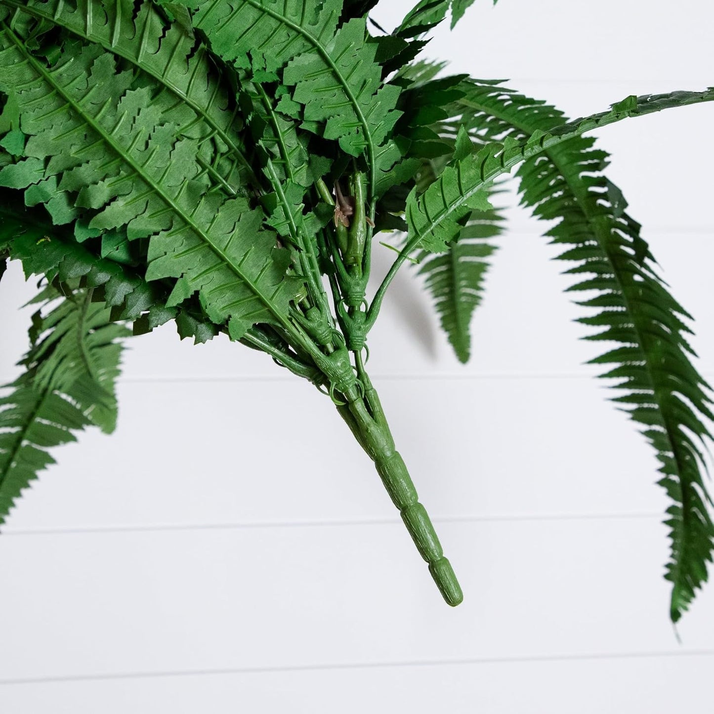 Nearly Natural 48-in Artificial Boston Fern, Set of 2, Large Hanging Fake Plant Wall Decor with 67 Fronds, Faux Fern Vines that Look Real for Home and Office Decor