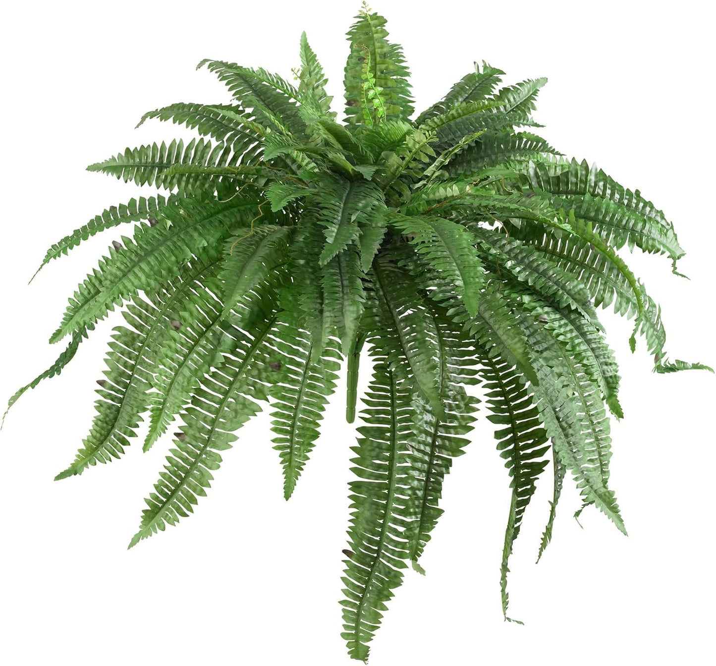 Nearly Natural 48-in Artificial Boston Fern, Set of 2, Large Hanging Fake Plant Wall Decor with 67 Fronds, Faux Fern Vines that Look Real for Home and Office Decor
