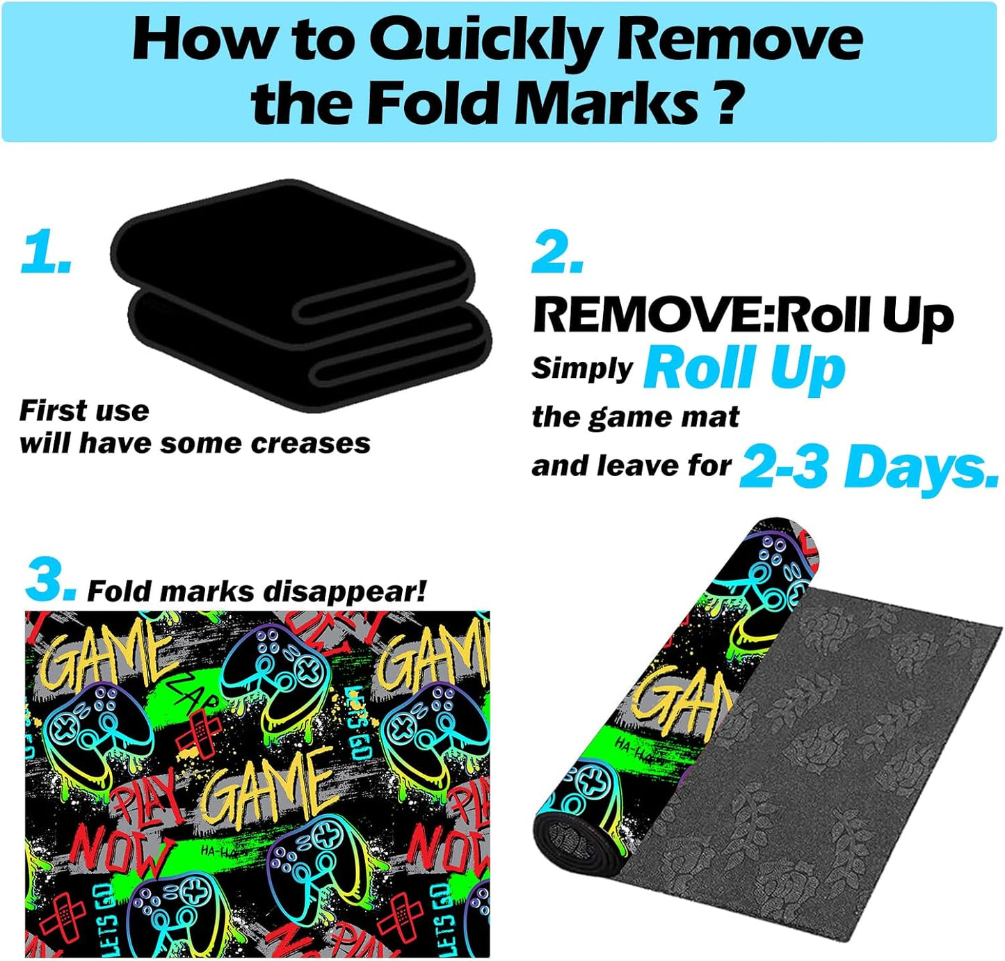 Gamer Rug for Game Room 5'x7' Non-Slip Gaming Rugs,Cool Graffiti Carpet for Bedroom Living Room Decor